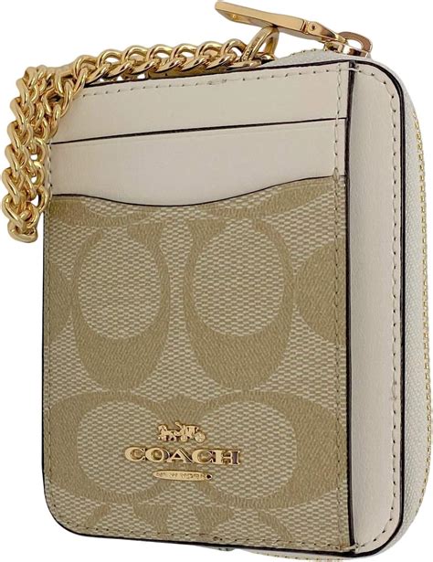 mens coach business card holder|coach card wallet with zipper.